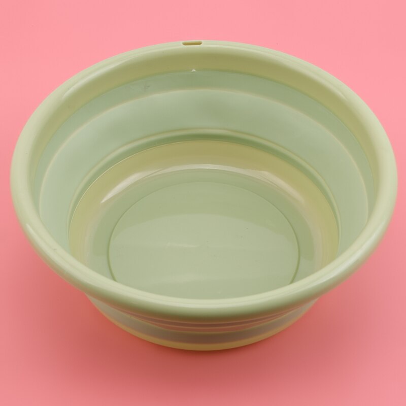Portable Folding Bucket Camping Washbasin Basin Silicone Washbasin Collapsible Fishing Car Wash Bucket Cleaning Supplies: Green L