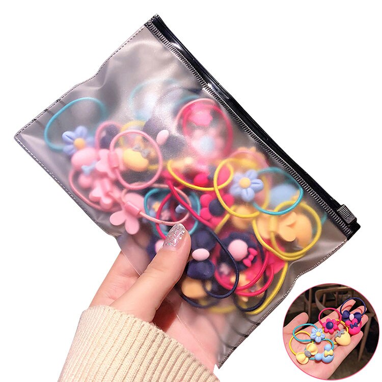 50/40PCS Elastic Rope Ring Hairband Baby Girls Kids Candy Color Hair Band Ponytail Holder: Mix 40 pcs