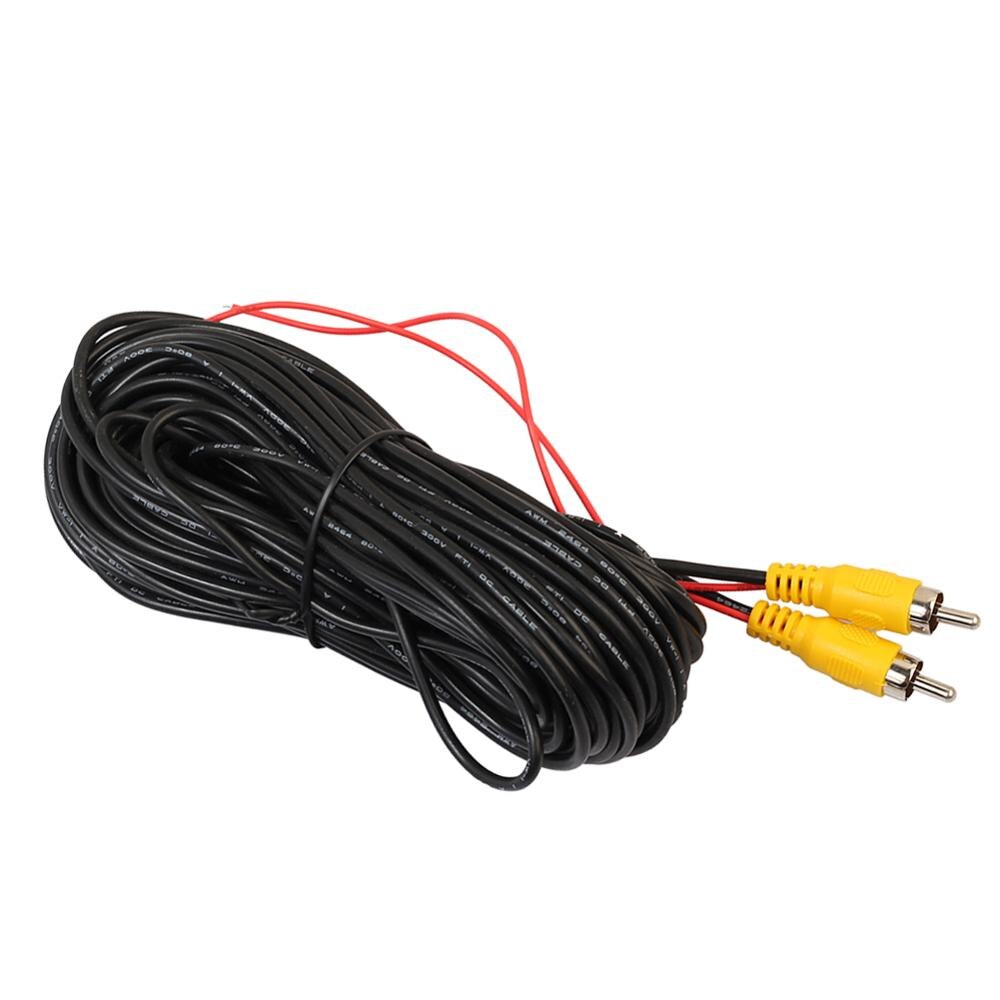 10m 12m 15m 20m RCA Video Cable male to male Car Reverse Rear View Parking Camera Video Extension Cable Auto Start Trigger Line: 20m