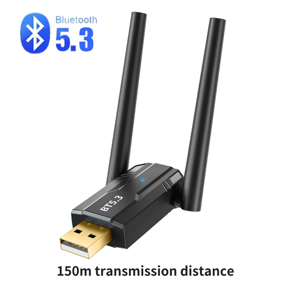 USB Bluetooth 5.4 5.3 Adapter 150M Dongle for PC Wireless Mouse Keyboard Music Audio Receiver Transmitter Bluetooth: Silver
