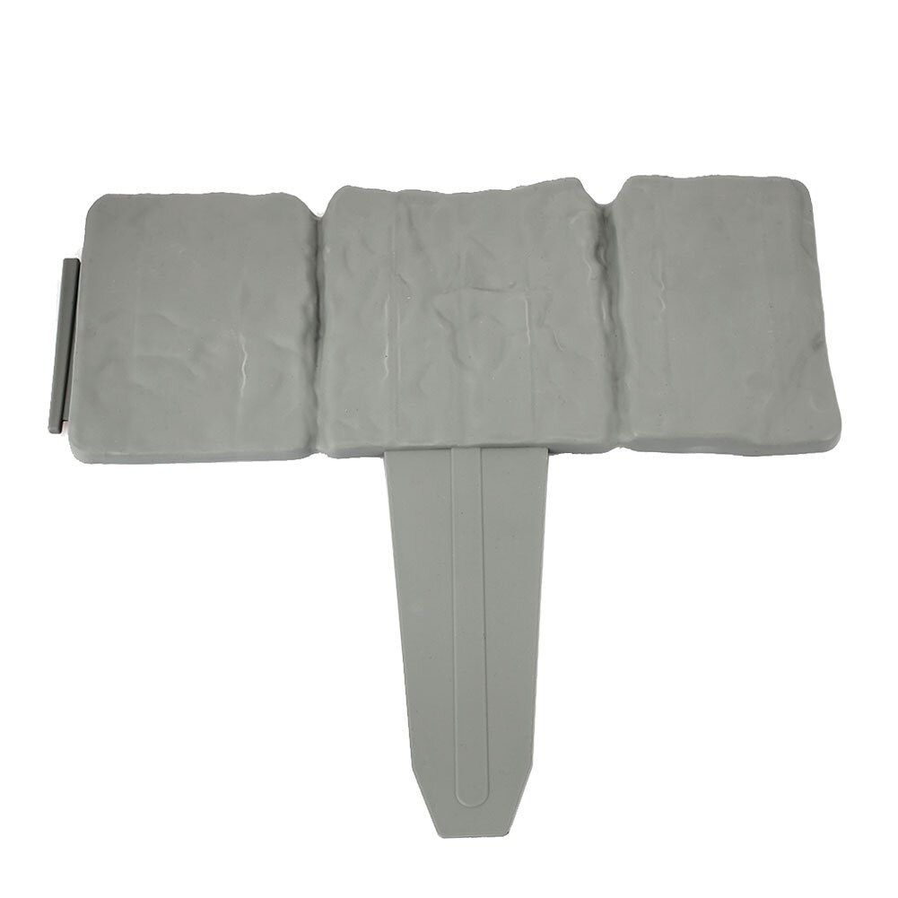 Cercado de jardín césped gris jardín Borde de jardín cerca de plástico 22,5*25,5*2 CM jardinería piedra patio jardines empedrados