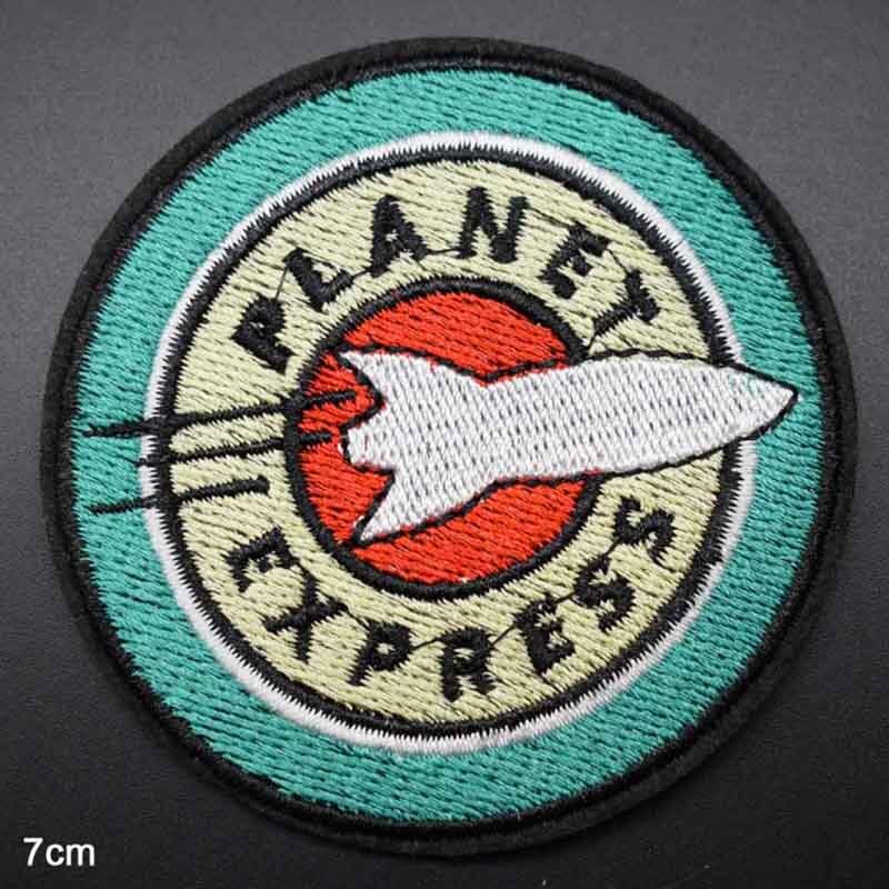 Planet express space strijkbare mooie geborduurde stoffen patch voor meisjes en jongenskleding, stickers, kledingstukken: Bai huojian (b5-3