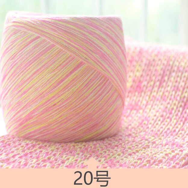 Fil de coton teint coloré 250g, 100% fils de coton pour tricoter à la main, fil serré coloré broderies crochet t4: 20