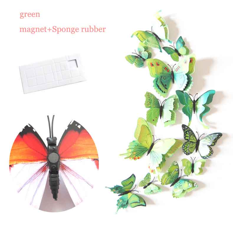 12pcs Multicolor Double Layer Wings 3D Butterfly W... – Vicedeal