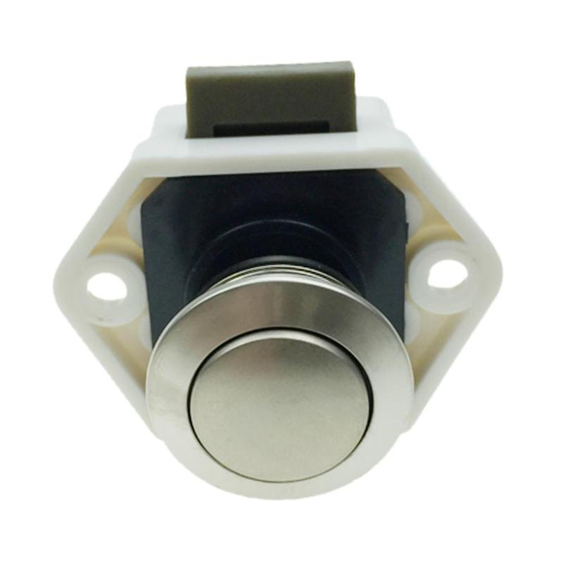 Camper Car Push Lock Button Lock Caravan Boat Motor Home Cabinet Drawer Latch Button Locks for closet doors Furniture Hardware: 01 White