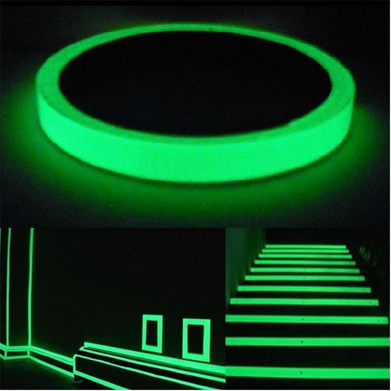 Tape Luminous Self-adhesive Tape Glow in The Dark Stage Safety Warning Party Emergency Logo Halloween Christmas Xmas