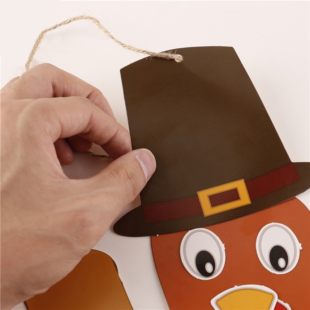 3 PCS Thanksgiving Turkey Craft Kits Kids DIY Festive Fall Thanksgiving Party Game School Activities Door Hanging Ornament