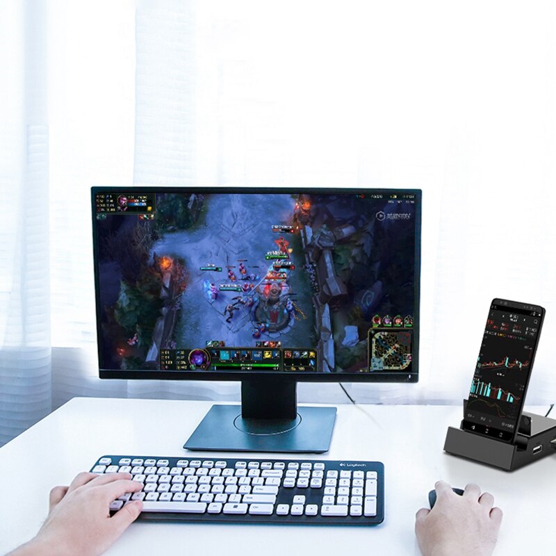 8 in 1 -c docking hub voor nintendo switch dock multifunctioneel hd dockingstation voor huawei / samsung / xiaomi