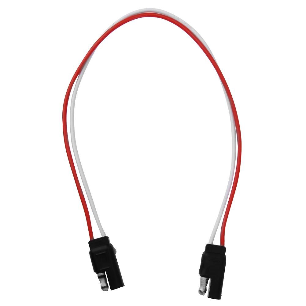 30.5cm/12in 2-Pin SAE Plug Trailer Light Wiring Harness Extension Cable Flat Wire Connector