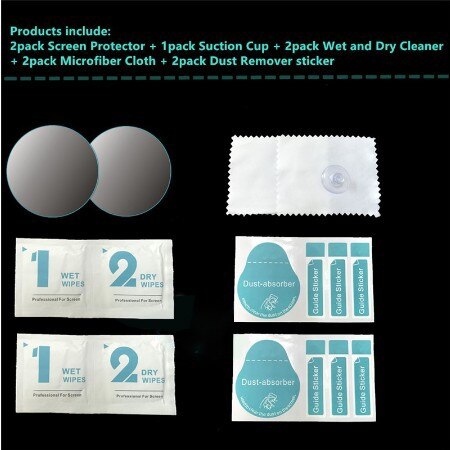 (2- pack) gehard glazen beschermfolie voor de huawei watch  gt2 46mm watch smartwatch schermbeschermer