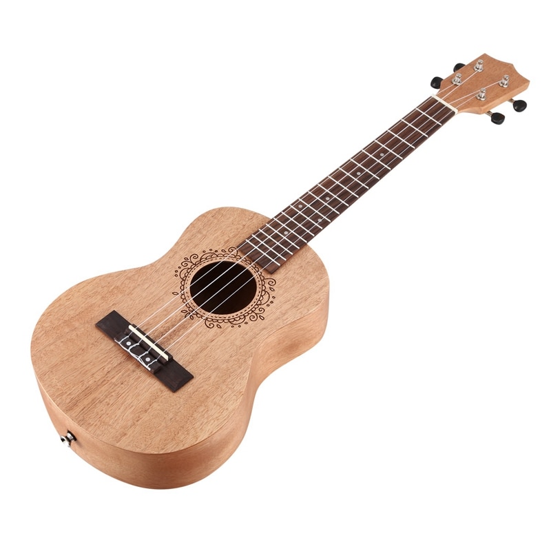 26 Polegada portátil okoume madeira ukulele 18 traste tenor ukulele acústico corte de madeira cor guitarra mogno apto para iniciante ukulele