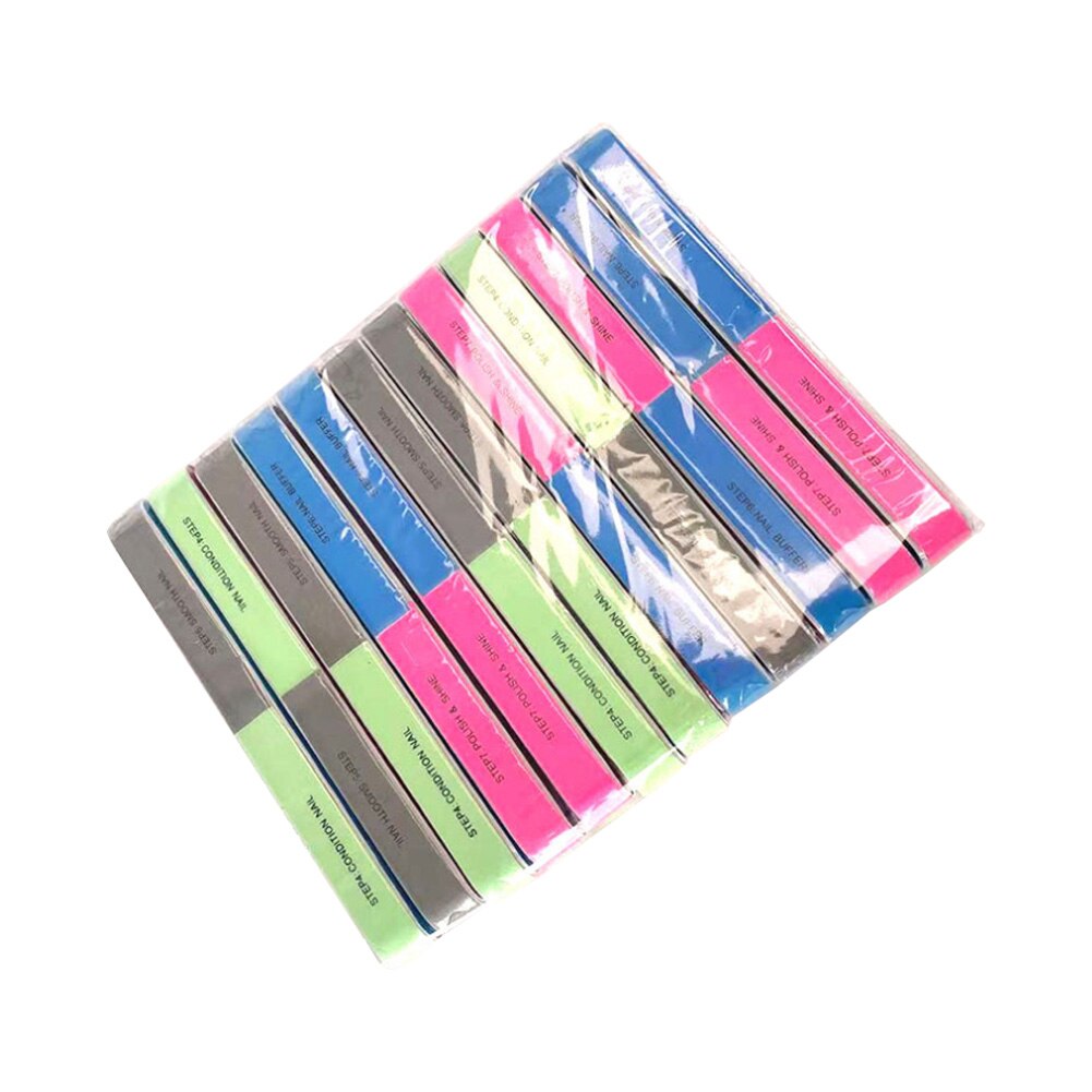 12PCS Nail Files Profession Nail Buffer 7 Sided Emery Boards Sanding Buffer Block Manicure Tools for women