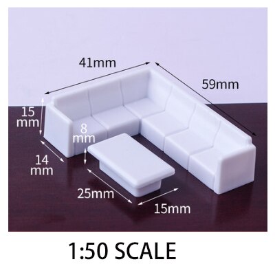 DIY sand table building material ABS Furniture 1/50 scale model tables and chairs set for miniuatre landscape DIY set CC MODEL: A