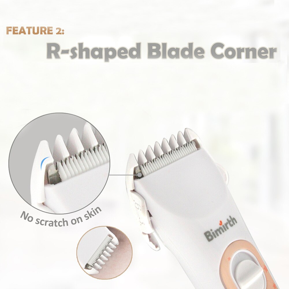 Baby Electric Hair Clipper USB Rechargeable Waterproof Hair Trimmer Clipper For Baby & Children Haircut Home-use