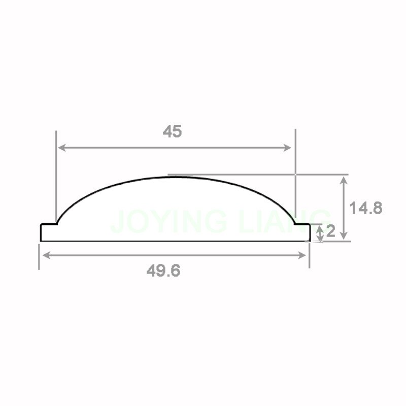 50MM Diameter Convex Lens Waterproof Flashlight Head Light Glass Cob Lens Acrylic Optic 50*14.8 Long-term Supply
