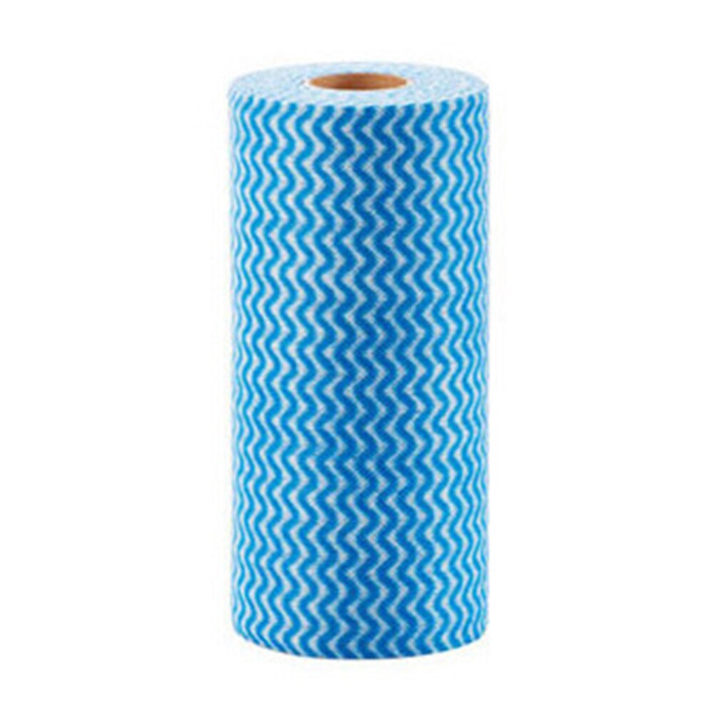 50 stuks/rol keukenreinigingsdoek multifunctionele wegwerp non-woven reinigingsdoek vaatdoek vaatdoek 15m: Blauw
