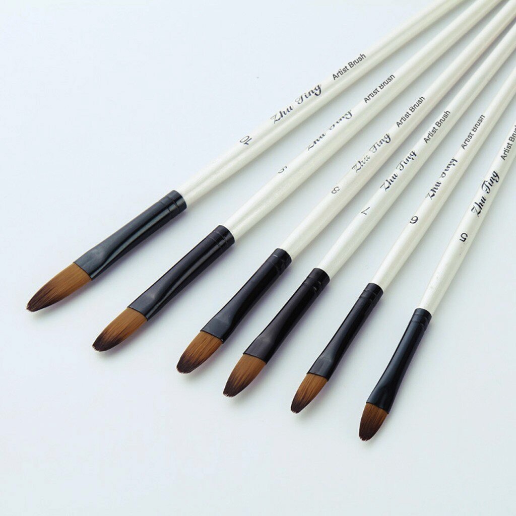 12pcs/set Artist Watercolor Painting Brushes Oil Acrylic Paint Kitchildren DIY Art Supplies Tool Art Stationery Painting Pen #Y2