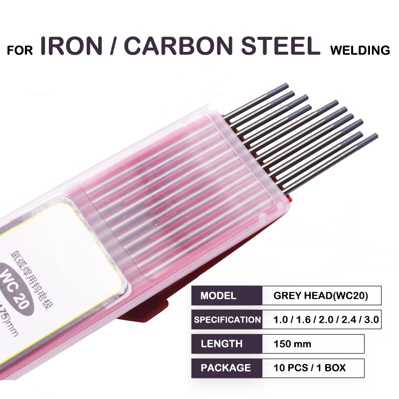 Professionele Tungsten Elektroden Lassen Elektroden 1.0 1.6 2.0 2.4 3.0 3.2Mm WT20 WC20 Wp Tig Staven
