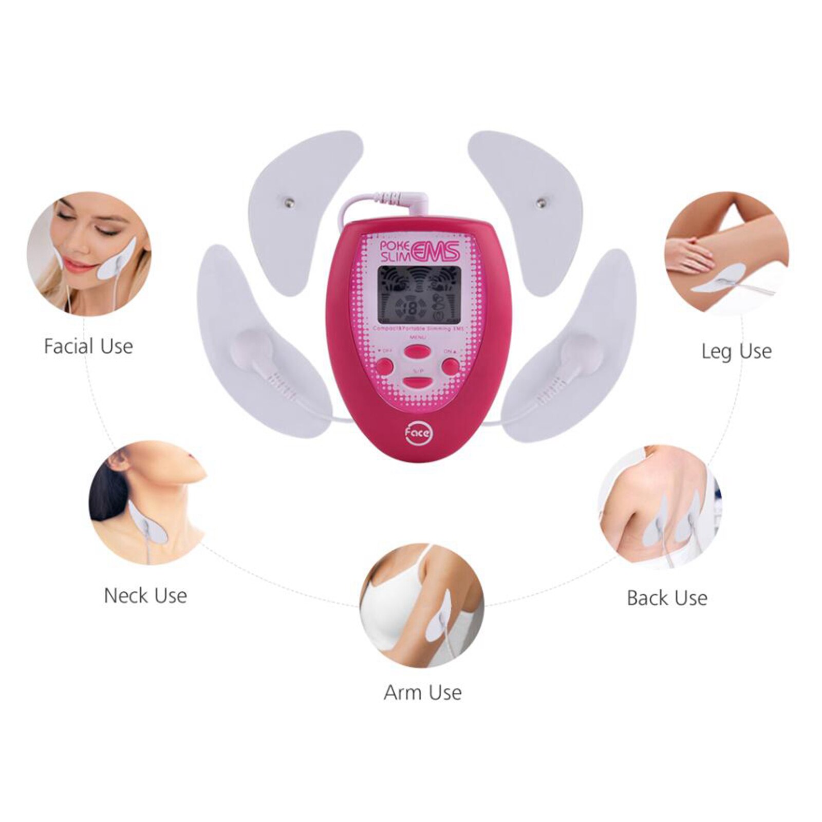 Máquina eléctrica portátil para Lifting facial, con almohadillas de Gel para cara, cuello, brazos y piernas