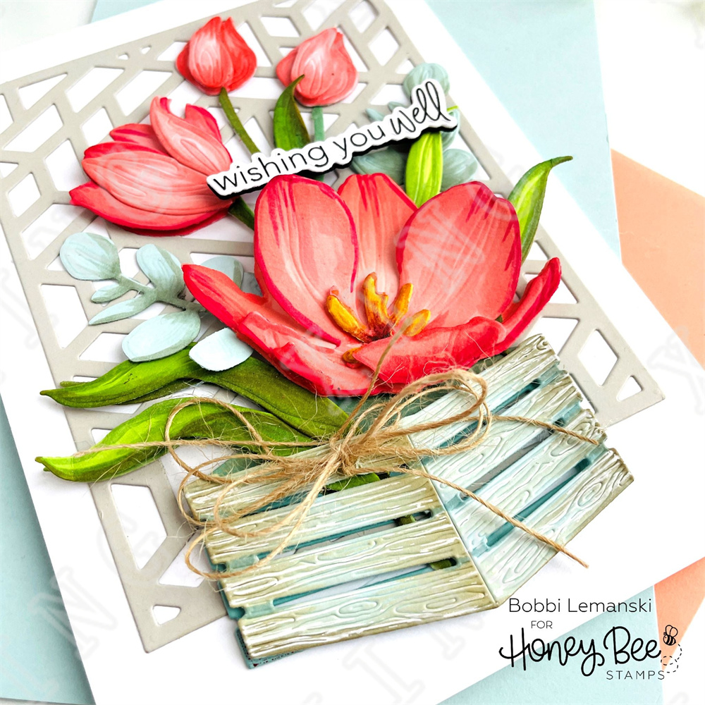 Spring Tulips Flowers Seed Greenery crate Metal Cutting Dies Scrapbook Diary Decoration Stencil Embossing Template
