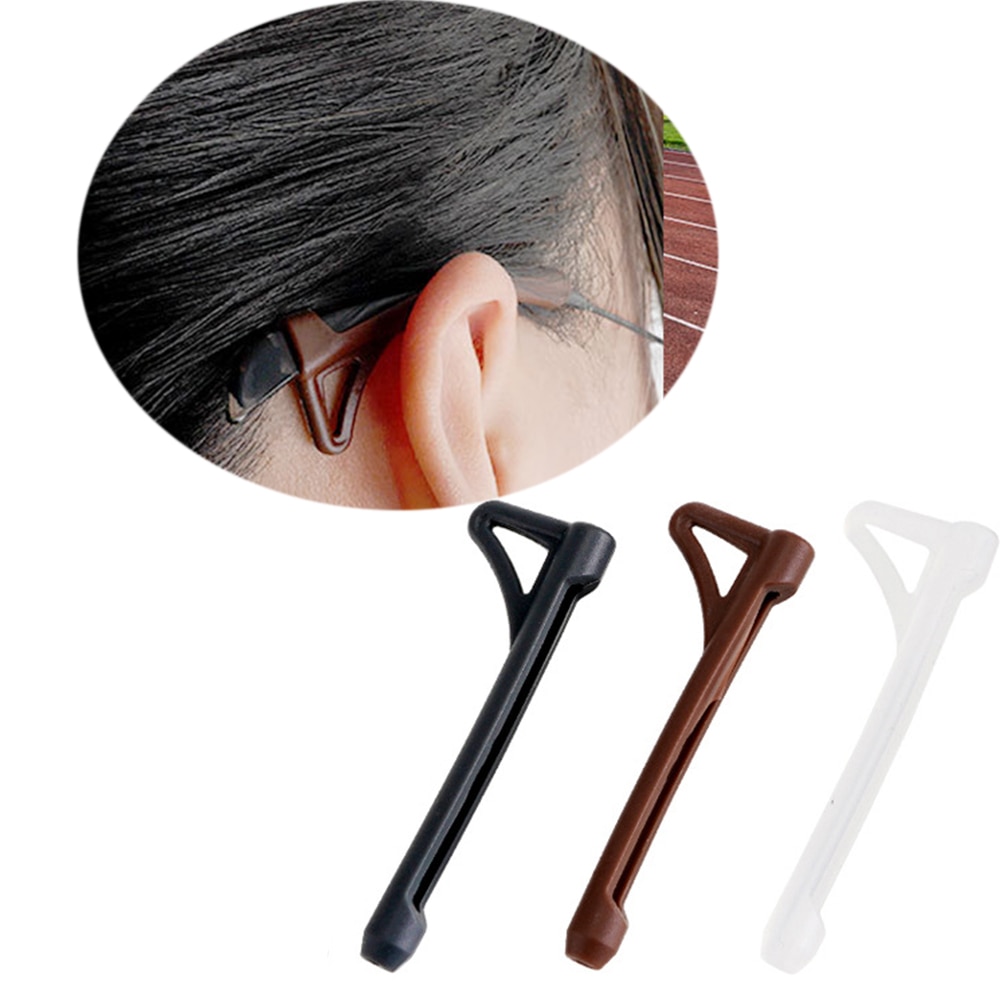 2Pcs Glasses Anti-slip Ear Hook Eye Frame Legs Silicone Fixed Ear Hooks Clip Ears Behind the Anti Hook Accessories