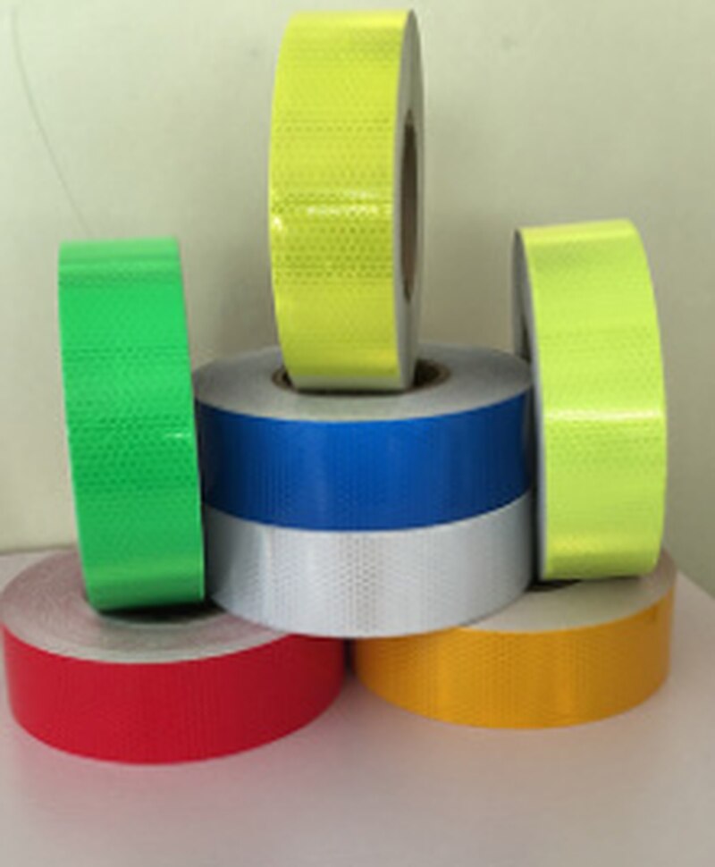 45m Reflective Lattice Luminous Paper Body Sticker Logo Warning Strip PVC Material Super Waterproof and Good Adhesion