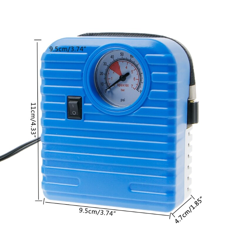 12v draagbare bandenpomp auto luchtcompressor pomp auto hogedrukpomp  e7ca