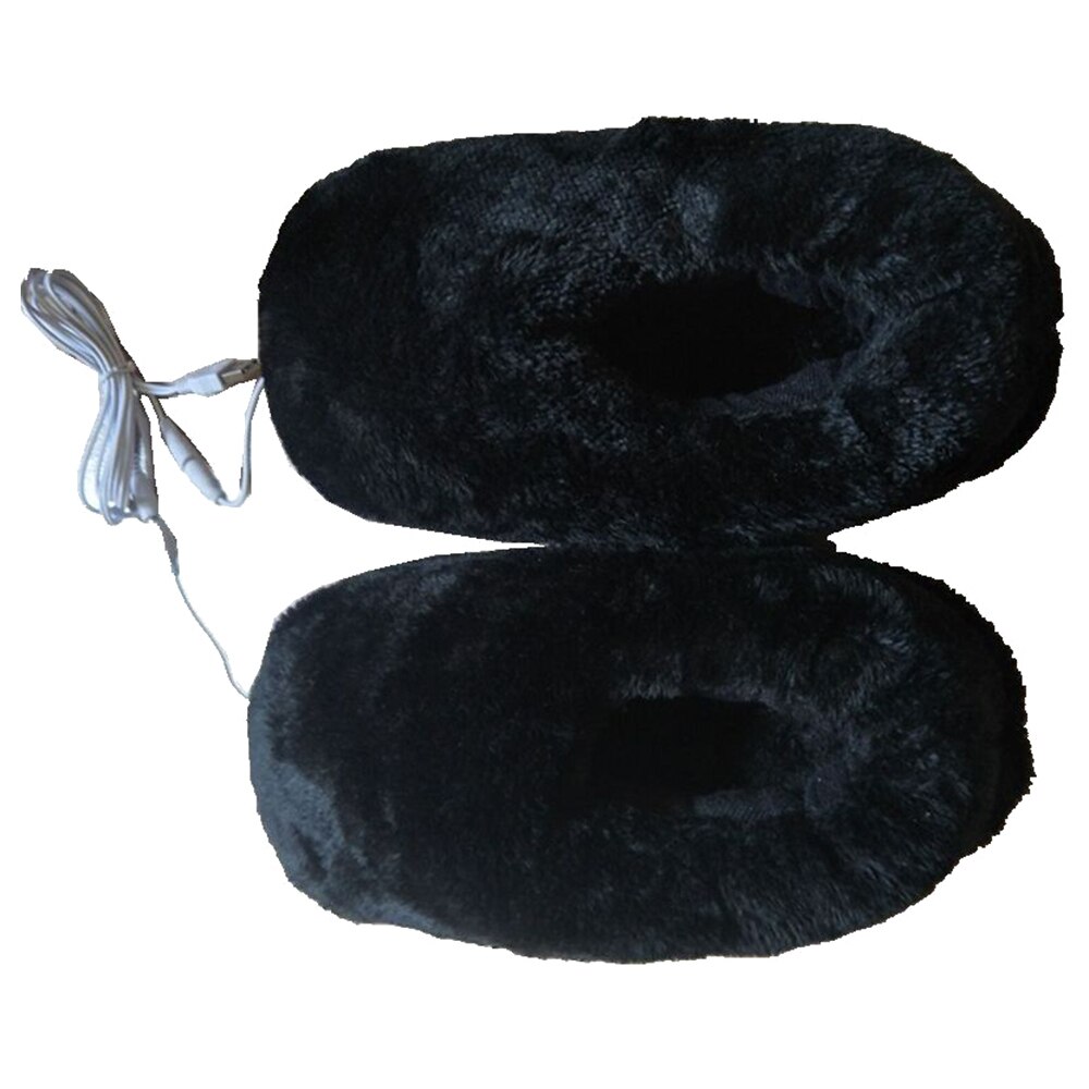 USB Electric Heating Warm Boots Shoes Heated Slippers Cold Weather Comfortable Plush Keep Foot Warmer Shoes for Family Office