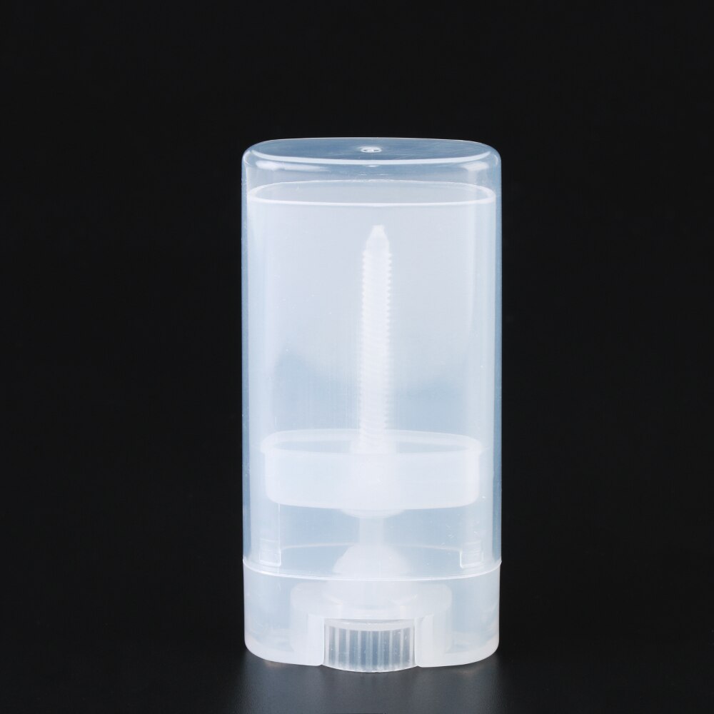Portable Lip Tubes Plastic Empty Oval Lip Balm Tubes Deodorant Containers 1PCS Clear White Refillable Bottles Lipstick Tube