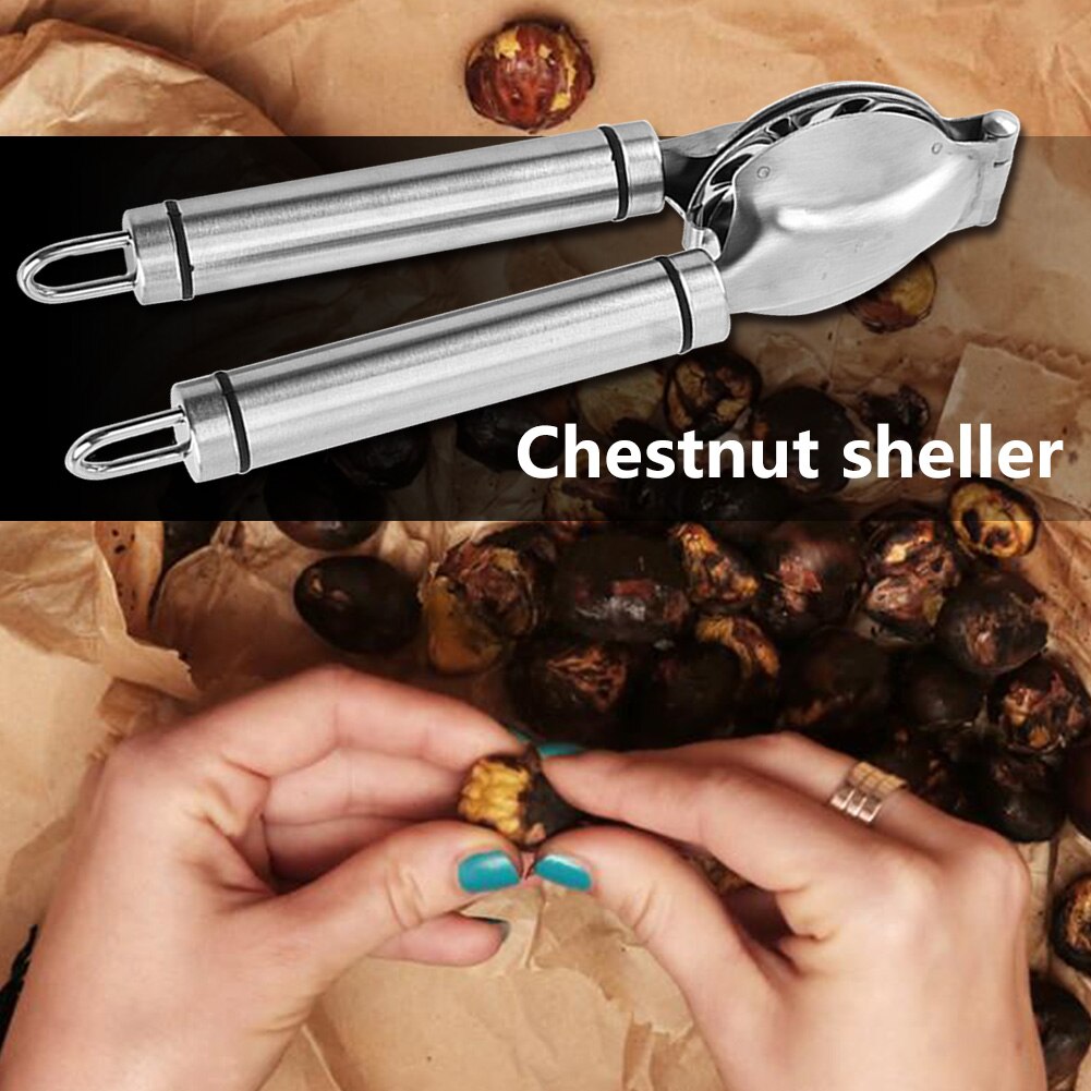 Nutcracker Sheller Stainless Steel Durable Portable Chestnut Opener Cutter Gadgets Kitchen Home Tool Supplies Accessory