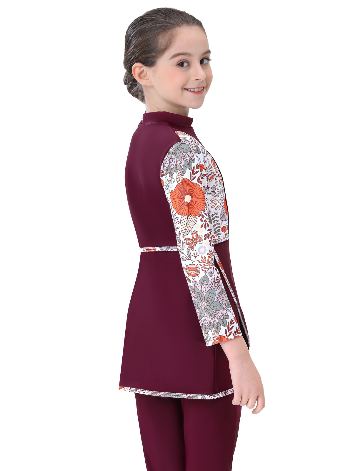 2023 mädchen Muslimischen Swimwears Islamischen Kinder 3 stücke Badeanzüge kinder Modest Strand Tragen Schwimmen Schwimmen Caps Burkini Für Mädchen