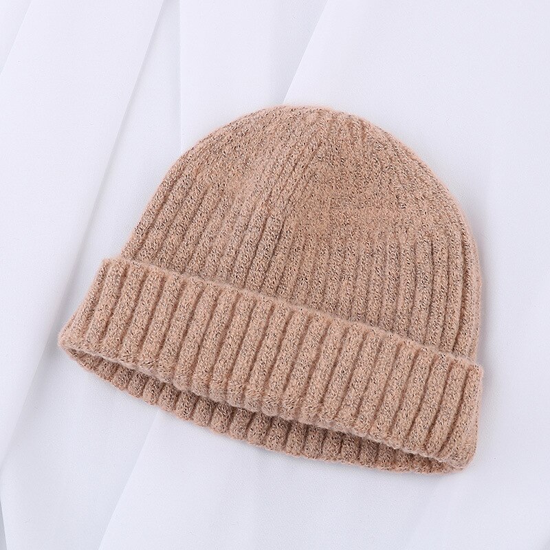 Mode Mannen Beanie Winter Gebreide Muts Jongen Skullcap Sailor Cap Manchetten Retro Navy Korte Hoed Effen Kleur Unisex herfst Warm Cap: 5