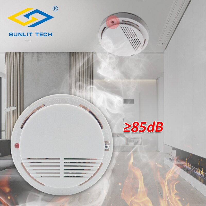 Trådløs 433 mhz røg branddetektor høj følsom brandalarm sensor monitor tester til hjemmekontor butik sikkerhedssystem alarm