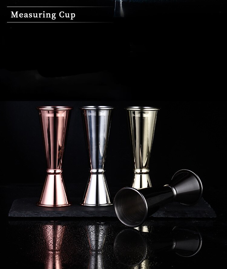 Slim Stainless Steel Measuring Cup Commercial Jigger Cocktail Bar Jigger Double Spirit Bartender