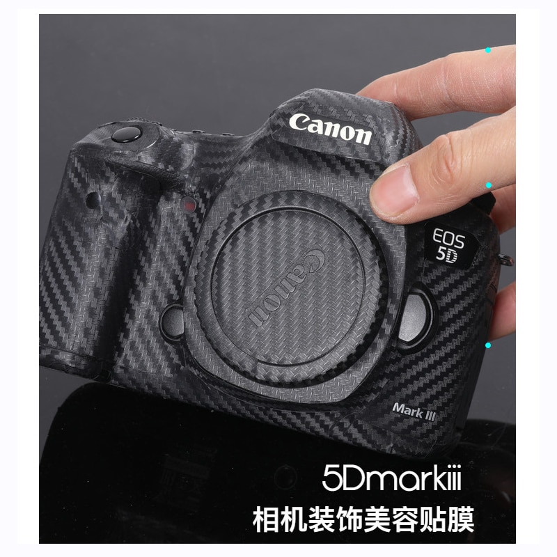Anti-kras Camera Body Carbon Fiber Film Protector Sticker Skin Voor Canon Eos 5D Markiii Sr 5D3 5DIV 250D 200DII SL3 Kus X10