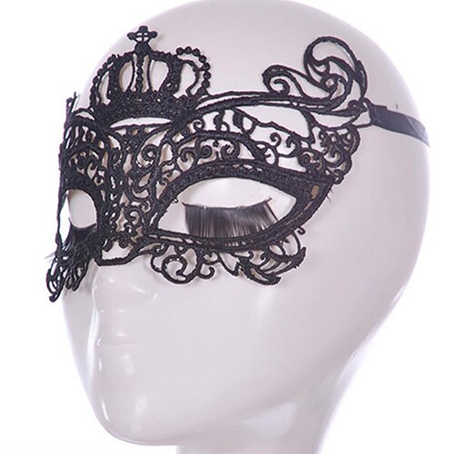Kvinder sort blonde sommerfugl cat eye ansigtsmaske maskerade fest bal bal kostume halloween masker