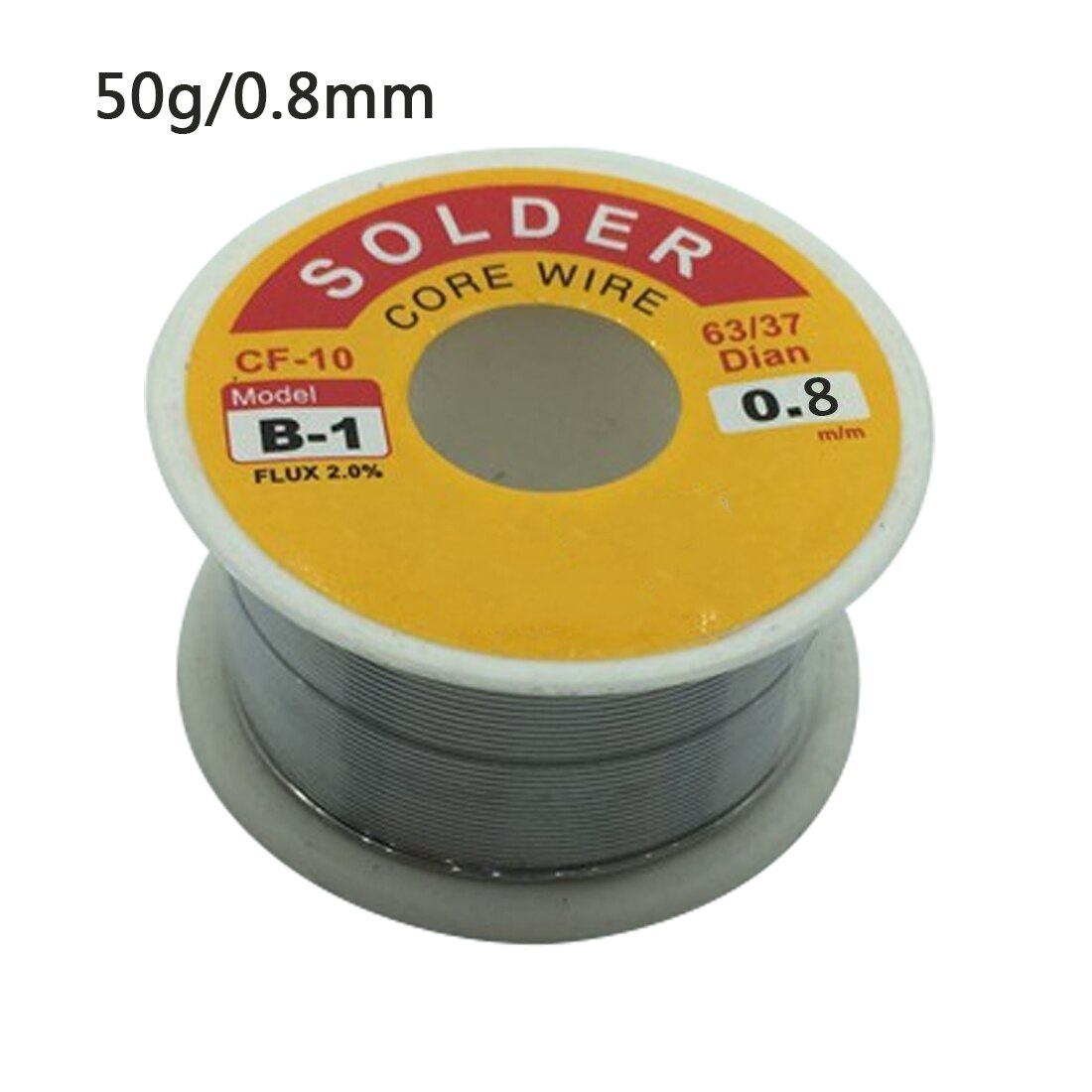 Lassen Ijzerdraad Reel 0.8Mm X 10/50/100G Flux 2.0% Tin Lead Line Rosin Core flux Soldeer Solderen Voor Telefoon/Printplaat