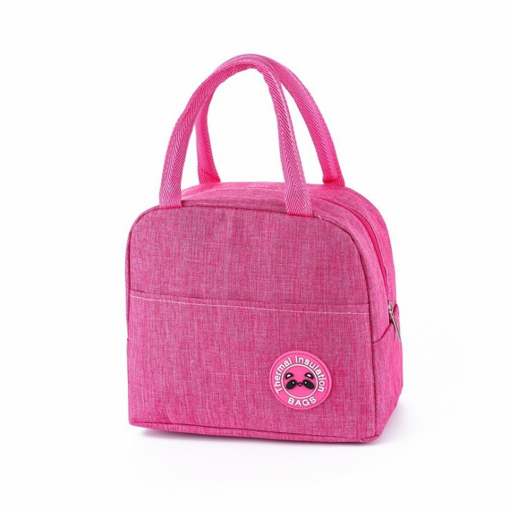 Borsa da pranzo impermeabile cationica 2021 nuova borsa per isolamento termico portatile scatola da pranzo isolata confezione di ghiaccio addensata in alluminio: Rose red