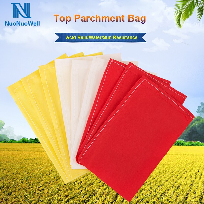 Agriculture Corn Wheat Pollination Isolation Parchment Bag 100PCS-Packs White Red Yellow Available Hybrid Breeding Cover Bag