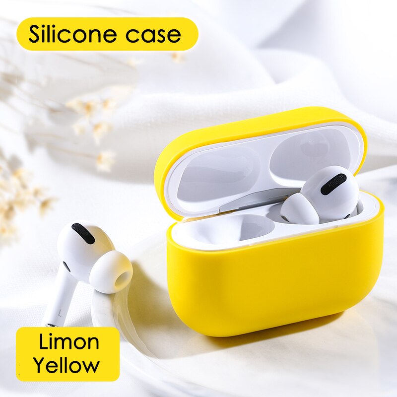Case Apple Airpods Pro 8 Kleur Gevallen Beschermende Waterdichte Siliconen Draadloze Bluetooth Hoofdtelefoon Case Multicolor: Yellow