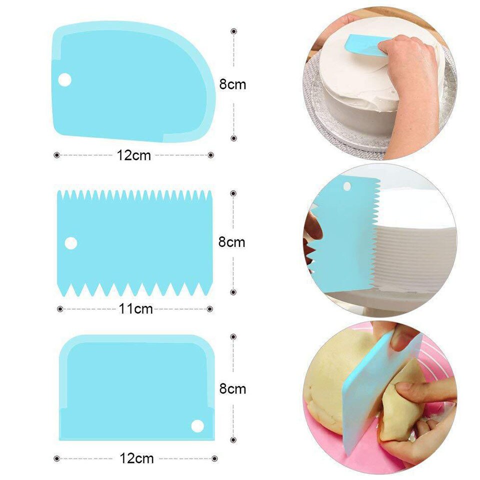 66Pcs Cake Decorating Tools Kit Baking Supplies Set Cookie Cutter Piping Tips Frosting Pastry Bags Icing Spatula Scraper