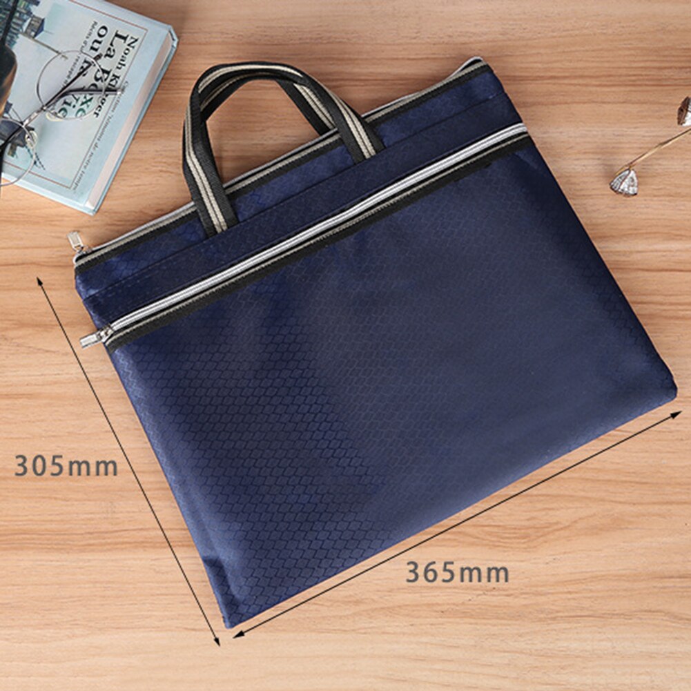 Portable Document Bag Oxford Cloth Waterproof Briefcase Conference Paper Bag Business Double-layer Briefcases
