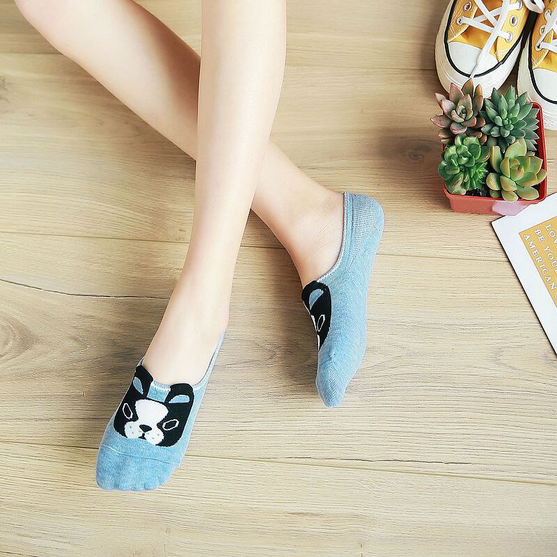 Cute Doggy Antiskid Socks Super addorableWomen Cute Doggy Antiskid Socks Super Addorable Shallow Mouth Invisible Socks Invisible
