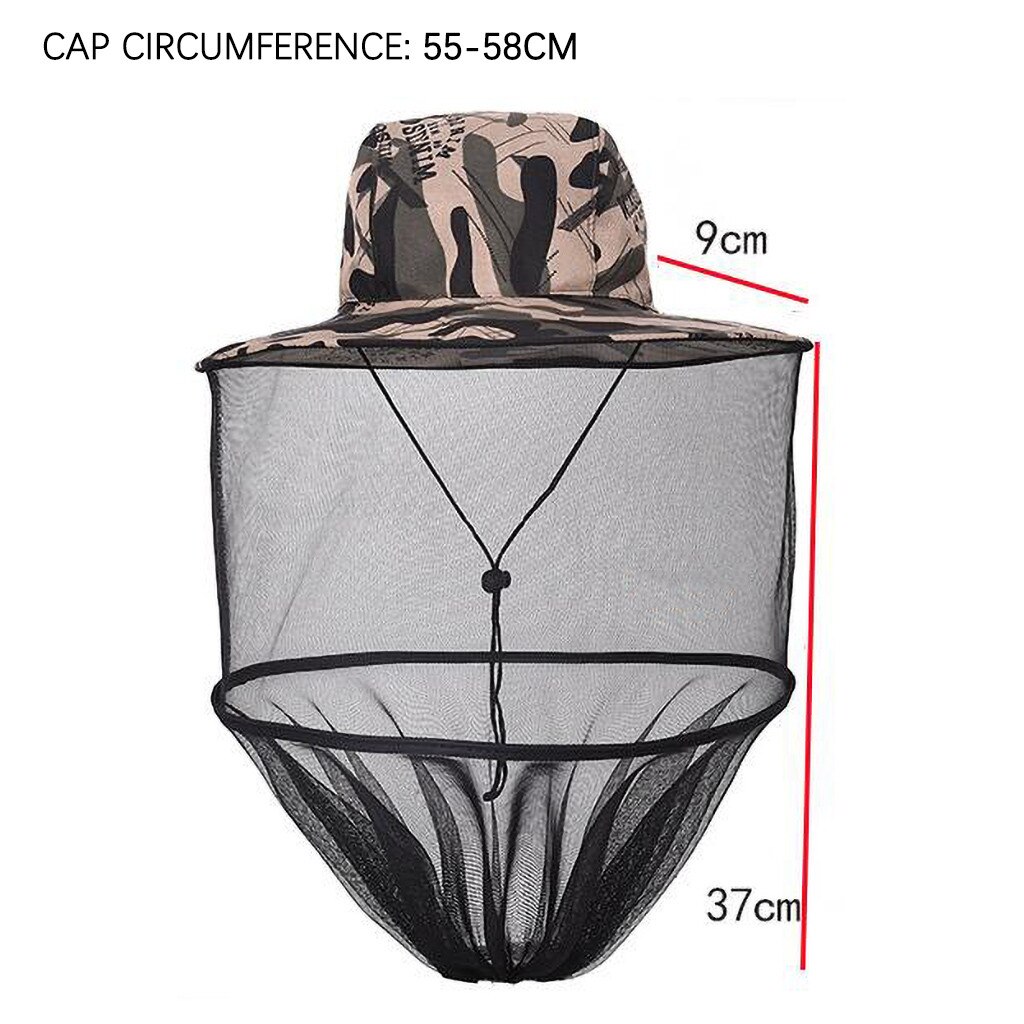 Mosquito Head Net Hat Sun Hat With Hidden Net from Insects Breathable Fishing Hats бейсболка для мужчин gorro pescador Cap