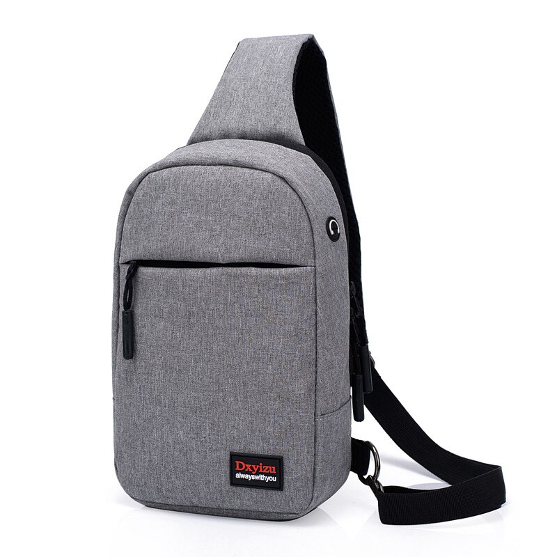 DINGXINYIZU Moda Homens Lona Pacote Peito Pequeno Alça de Ombro Único Sacos de Embalagem Para As Mulheres Ocasional Pacote de Viagem De Volta saco Do Feriado: Gray
