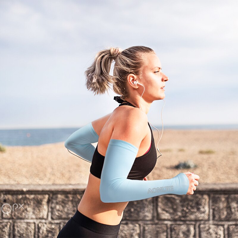 AONIJIE E4117 One Pair UV Sun Protection Cooling Arm Sleeve Cover Arm Cooler Warmer Trail Marathon Running Golf Cycling Driving