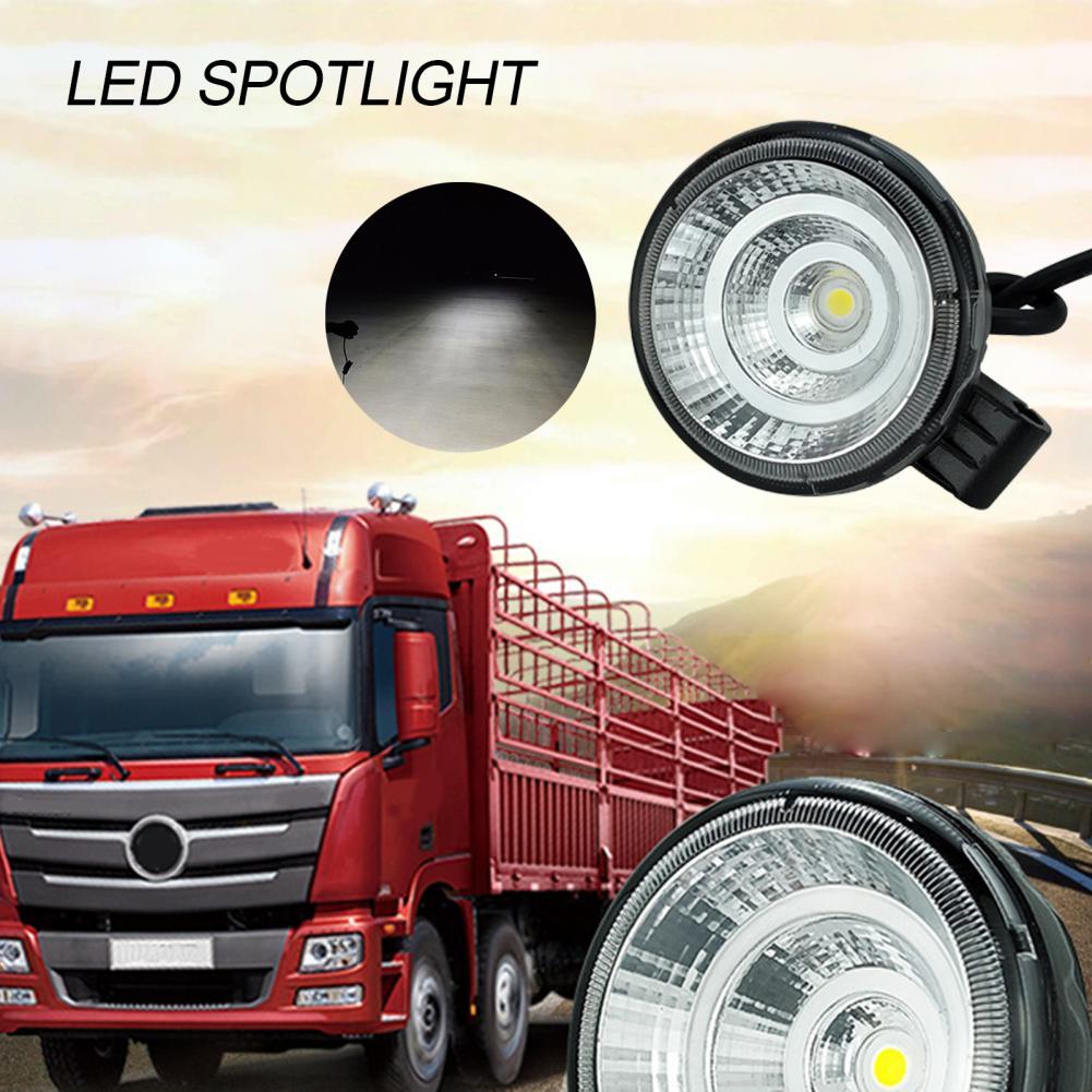 2Pcs DC12V 12W Bright Waterproof Truck Reversing Lamp LED Work Light Spotlight
