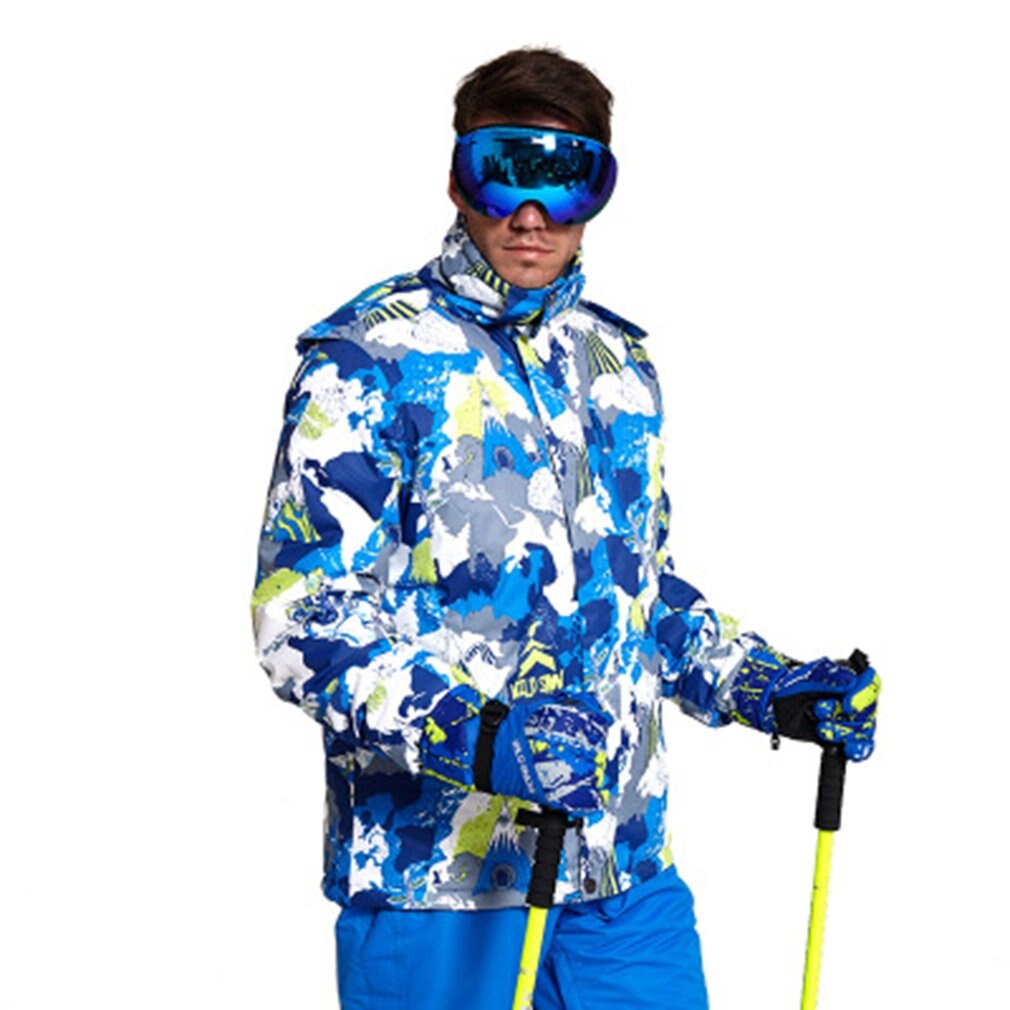 Ski Jacket Waterproof Windproof Warm Outdoor Wear for Skiing Snowboarding for Men