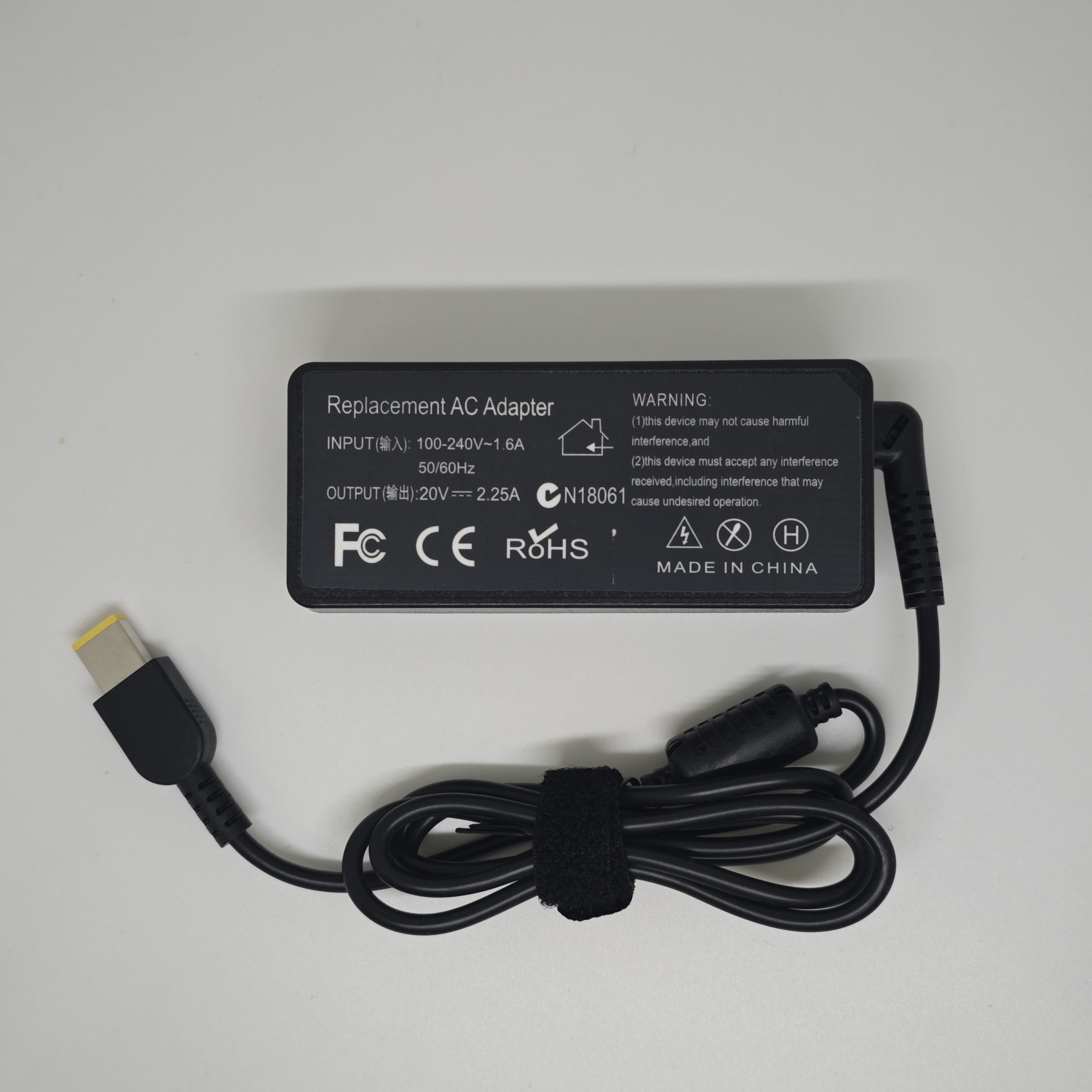 Laptop Charger 45W 20V 2.25A Slim Tip AC Adapter ADLX45NCC3A for Lenovo ThinkPad X230s X240 X240S X250 X260 X270 T440 T440S