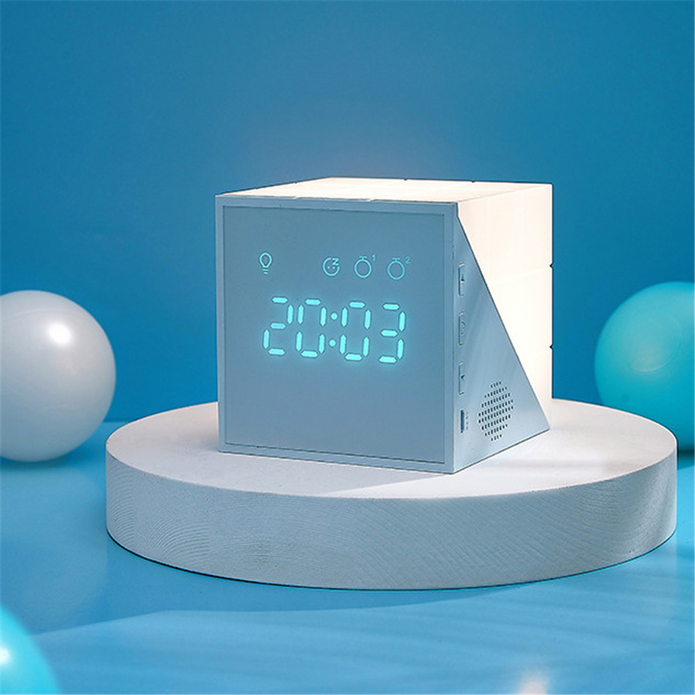 Digitale Wekker Desktop Rubik &#39;S Kubus Klok Met Led Temperatuur Usb Opladen Multifunctionele Elektronische Klok Voor Kinderen